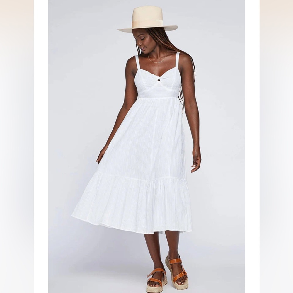 Gentle Fawn White Midi Dress